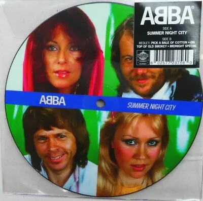 ABBA Summer Night City 7'' PICTURE DISC 45 L@@K Limited Edition SEALED • $49.95