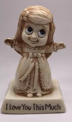 Vintage 1970 I LOVE YOU THIS MUCH Figurine Girl Statue R W Berries • $25