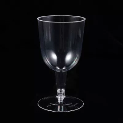 8 Clear Plastic Wine Glasses 6oz Disposable Party Goblets • $12.49