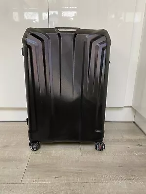 Large Hard Samsonite Suitcase In Black With TSA Lock And Expandable Capacity • £110