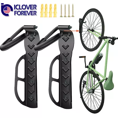 1/2Pack Bike Rack Wall Mount Hook Hanger Hanging For Garage Bicycle Heavy Duty • $18.99