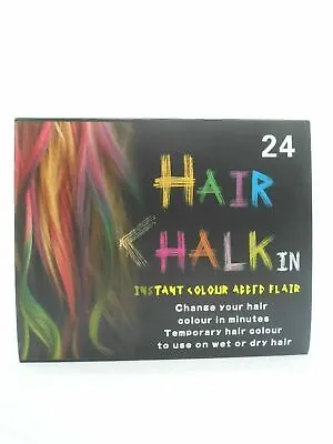 Hair Chalk Temporary Hair Dye Colour Soft Pastels Salon Kit 24 • £3.29