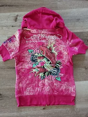 Ed Hardy By Christian Audigier Women Vintage Hoodie KOI Fish • $69.99