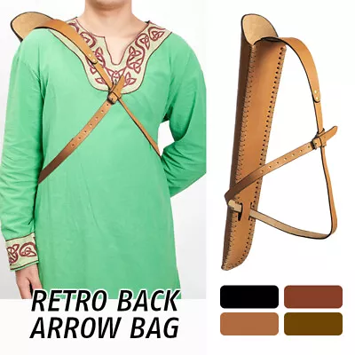 Medieval Arrow Bag Steampunk Shoulder Back Quiver Holster Bowman Archer Cosplay • $21.59