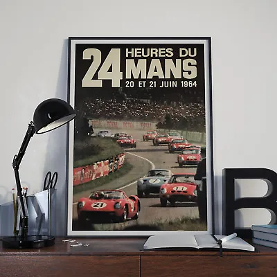 24 Hours Le Mans Vintage 1964 Racing  Poster Print Poster Picture A3 A4 • £9.99