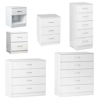 Modern Chest Of Drawers With Handles Bedside Table Cabinet Bedroom Furniture • £65.99