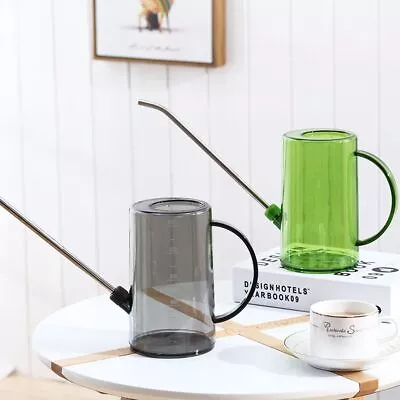 Plant Watering Can 1L Stainless Steel Long Spout Watering Pot With Spray Bottle • $18.75