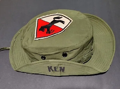 Superb Theater Made Vietnam Boonie Hat W/ Proud 11th Armored Cavalry Regtment • $265