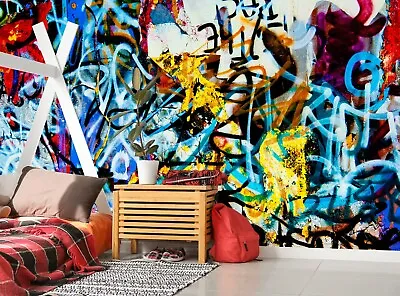£95.99 • Buy Graffiti Wall Mural Abstract Art Photo Wallpaper Boys Room Giant Paper Poster