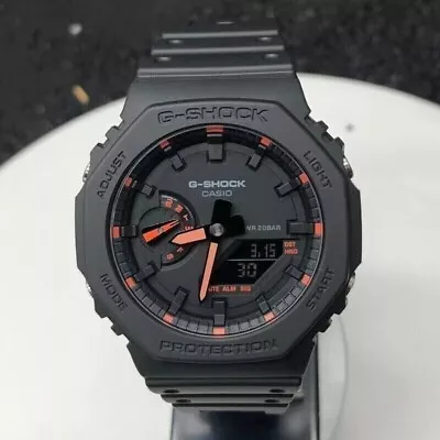 Casio G-Shock GA2100-1A4 48.5mm Black And Orange Analog And Digital Unisex Watch • $0.99