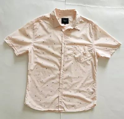 Rails Carson Casual Button Down Shirt Short Sleeve Palm Trees Lt Peach Men Sz XL • $17.49