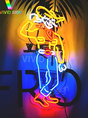 US STOCK 20  Las Vegas Cowboy Acrylic Neon Sign Bar Decor • $135.98