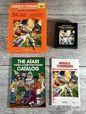 1981 Atari 2600 “Missile Command” By Atari With Manual And Catalog • $24.99