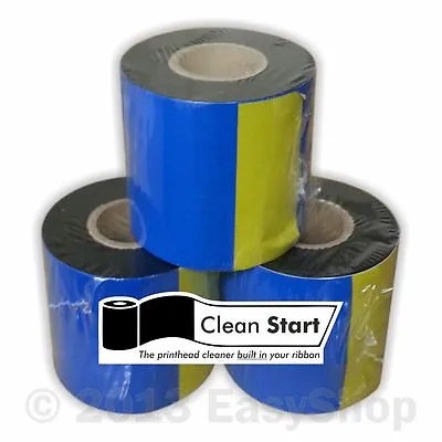 Black Wax Thermal Transfer Ribbon Zebra Label Printer Compatible 60mm X 300m • £6.20