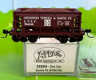 N Scale Atlas ATSF Ore Car 7941382 Santa Fe 3220 Micro-Trains Couplers • $21.99