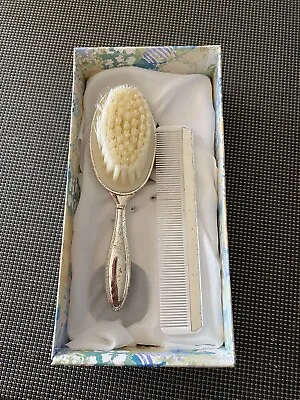 Vintage Silver Heavy Baby Brush And Comb Set  • $16.99