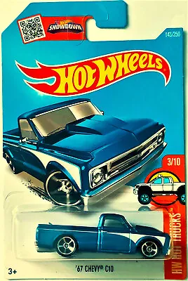 2016 Hot Wheels Hot Trucks 3/10 #143 - '67 Chevy C10 - Long Card • $9