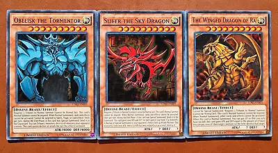 $34.95 • Buy Yugioh Set Legal Egyptian God Cards Slifer Ra Obelisk Ultra Rare LDK2 Limited Ed