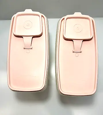 2 - Vintage Tupperware Flip Lid Cereal Storage Containers 1588-8 & 1588-4 • $9.99