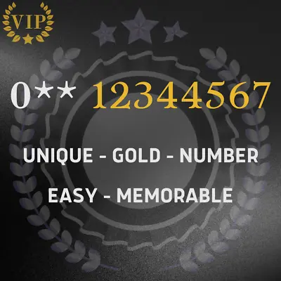 £100000 • Buy NEW GOLD VIP BUSINESS PLATINUM MEMORABLE EASY MOBILE PHONE NUMBER SIM CARD Three