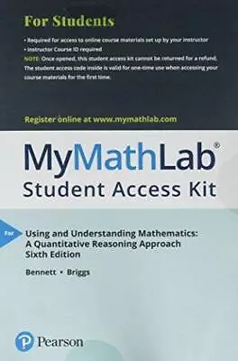 MyMathLab -- With Pearson EText -- Standalone Access Card -- For Using An - GOOD • $15.05