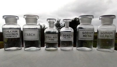 £58 • Buy Vintage Chemist Jars, Bottles - Group Of Six