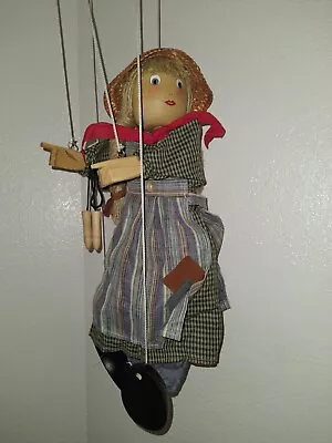 Tellon Collection-Country Girl With Jump Rope -16” Wooden Marionette/Puppet • $20