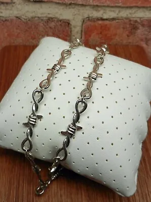 21  Unisex Men's Women's Barbed Wire Necklace Goth Punk Emo Hard Rock Metal • $14.99