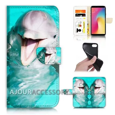 ( For Oppo A73 ) Flip Wallet Case Cover AJ40175 Dolphin • $12.99