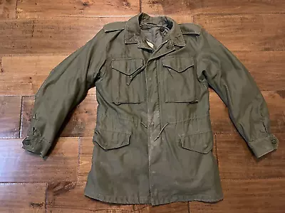 VTG 50s US Military M-1951 M51 Field Jacket Olive Green OG-107 Liner -Long Small • $194.99