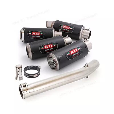 For Suzuki GSXR1000 2005 2006 Mid Link Pipe Exhaust System Muffler 51mm Silencer • $147.60