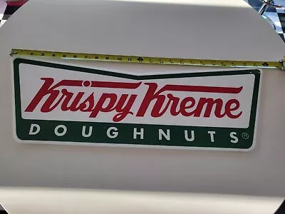 KRISPY KREME DOUGHNUTS SIGN. ORIGINAL VINTAGE STORE SIGN. Some Nicks And Scuffs. • $85