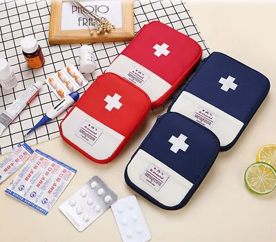 £3.99 • Buy Mini Medical Bag Outdoor First Aid Kit Case Emergency Travel Pill Box Pouch