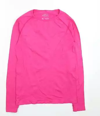 Active Wear Womens Pink Polyimide Pullover Casual Size 10 Round Neck Pullover • £5