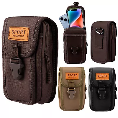 Cell Phone Holster  Pouch Mens Belt Clip Wallet Case​ Cover For IPhone Samsung • $11.95