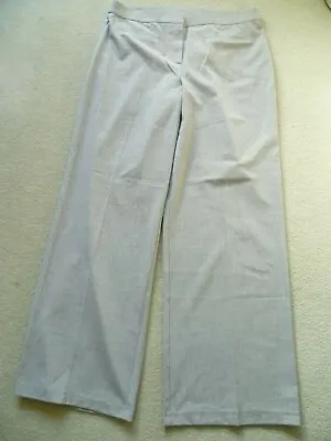 Ladies Magi Fit Size 18 Grey Wide Straight Leg Trousers • £6.99