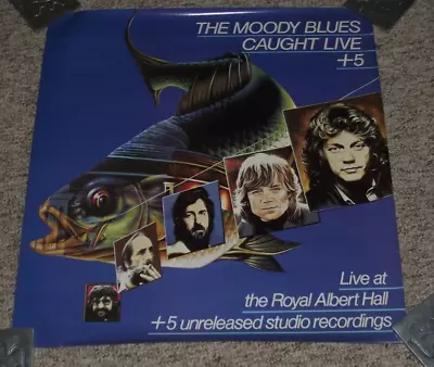 Original 1977 Decca Records Moody Blues Caught Live +5 Promo Poster Exc • $39.99