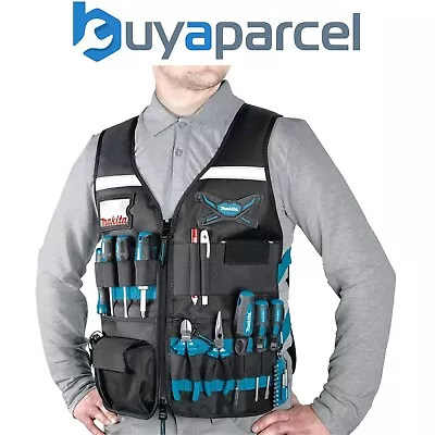 Makita E-05636 Adjustable Multi Pocket Workers Vest Gilet - Universal Size • £53.55