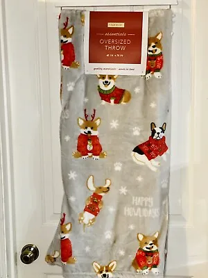 Corgi Christmas Decor Dachshund Christmas Frenchie Corgi Sweater Throw Blanket • $28.90