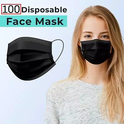 100 PCS Face Mask 3 Ply Earloop Disposable Non Medical Surgical Mouth Cover Mask • $6.39