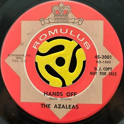 Northern Soul R&B 45 - The Azaleas - Hands Off - Romulus D.J. Vg+ HEAR • $8.25