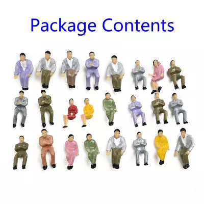 £6.85 • Buy 50Pcs Seated Painted Model Railway People Figures Gauge Sitting Passengers