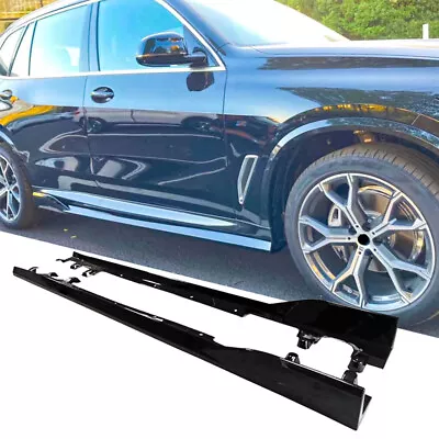 Side Skirts Extension Fits 2019-2023 BMW G05 X5 M Sport Gloss Black 2PCS Painted • $249.99