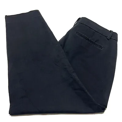 J Crew Cafe Mid Rise Cropped Capri Black Stretch Skinny Pants Women’s Size 6 • $9.87
