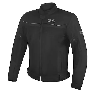 Mesh Ventilated Motorcycle Biker Riding Jacket CE Lvl 2 Armor Men - BLACK • $49.99