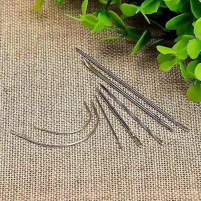 £1.19 • Buy 7PCS Hand Repair Upholstery Sewing Needles Carpet Leather Curved Canvas Craft