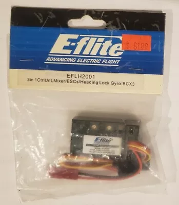 E-flite 3 In 1 Control Unit Heli Mixer ESC Heading Lock Gyro BCX3 NIP EFLH2001 • $24.95