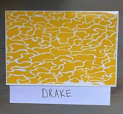 Drake  Camo  High Heat Vinyl Stencil 12  X 8  Unweeded • $9.95