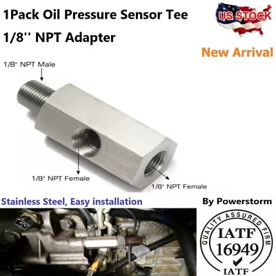 1/8  NPT Oil Pressure Sensor Tee To NPT Adapter Turbo For Volkswagen Audi • $7.89