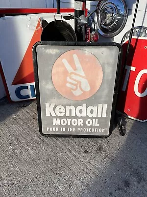 Kendall Motor Oil Petroliana Sign Advertising Gas Automobilia Metal Original • $160